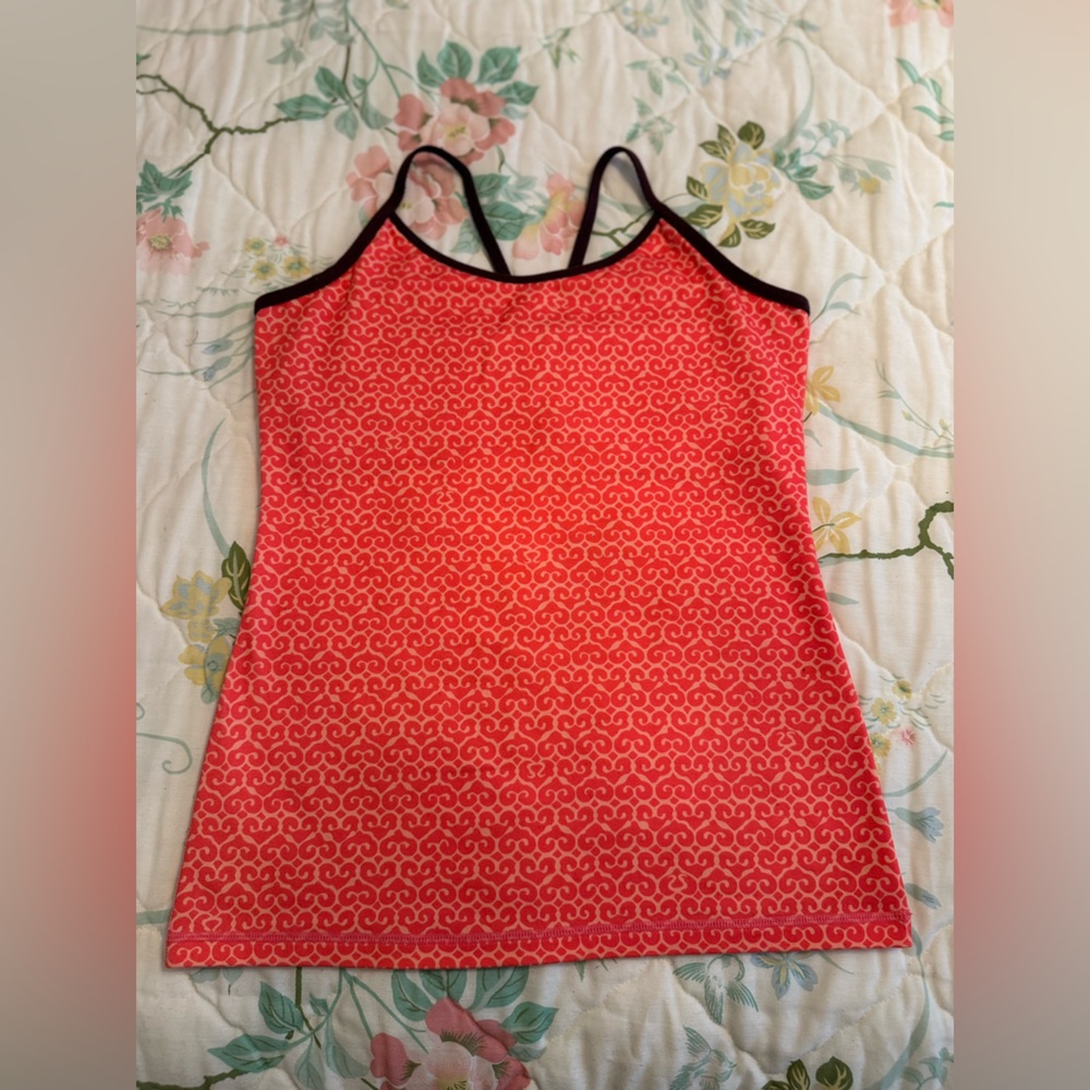 Lululemon Athletica Red Patterned Camisole